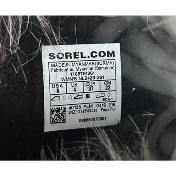 Sorel Joan of Arctic Brown Fur Snow Winter Boots Womens Size 6 Waterproof - Picture 8 of 9